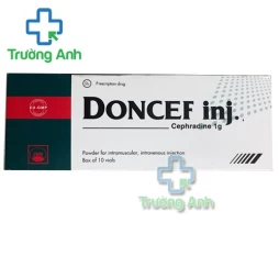 DONCEF 1g inj - Thuốc điều trị nhiễm khuẩn đường hô hấp của Pymepharco
