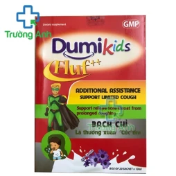 Dumikids fluf++ (gói 10ml) - Hỗ trợ giảm ho, giảm đau rát họng