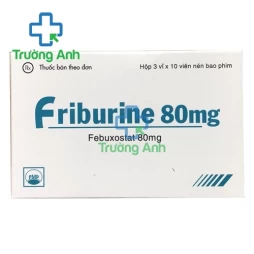 Friburine 80mg - Thuốc điều trị tăng acid uric máu mãn tính của Pymepharco
