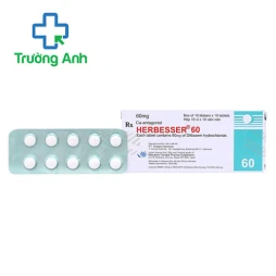 Herbesser 60mg - Thuốc điều trị đau thắt ngực và tăng huyết áp của Indonesia