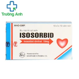 Isosorbid Khapharco - Thuốc phòng và điều trị đau thắt ngực hiệu quả