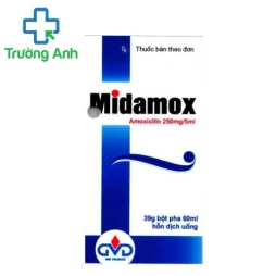 Midamox 250mg/ 5ml - Thuốc điều trị nhiễm trùng đường hô hấp hiệu quả