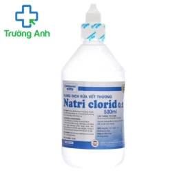 Natri Clorid 0,9% HD Pharma (chai 500ml) - Nước muối rửa vết thương 