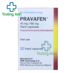 Pravafen 40mg/160mg SMB - Thuốc điều trị máu nhiễm mỡ hiệu quả
