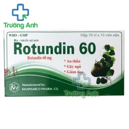 Rotundin 60mg Khapharco - Thuốc điều trị mất ngủ hiệu quả