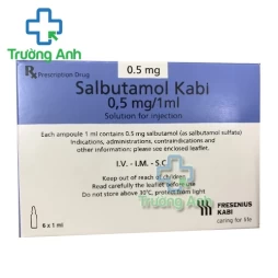 Salbutamol Kabi 0,5mg/1ml - Thuốc điều trị và dự phòng hen phế quản