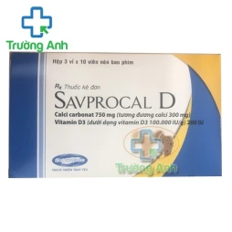 Savprocal D - Giúp hỗ trợ và điều trị loãng xương hiệu quả của SAVIPHARM
