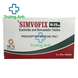 Simvofix 10/20mg Sun Pharma - Thuốc giảm nguy cơ bệnh động mạch vành