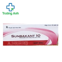 Sunbakant 10 Armephaco - Thuốc điều trị tăng cholesterol máu