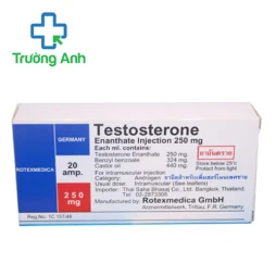 Testosterone 250mg Rotexmedica - Thuốc điều trị thiểu năng sinh dục nam giới