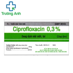Ciprofloxacin 0,3% Vidipha - Thuốc điều trị nhiễm khuẩn mắt, tai hiệu quả