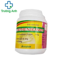 Clorpheniramin 4mg Vacopharm (500 viên) - Thuốc điều trị viêm mũi dị ứng hiệu quả