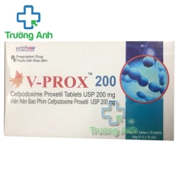 V-Prox 200mg - Thuốc kháng sinh diệt khuẩn Cephalosporin của Ấn Độ