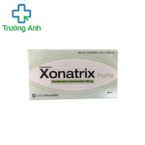 Xonatrix Forte 180mg - Thuốc điều trị viêm mũi dị ứng hiệu quả