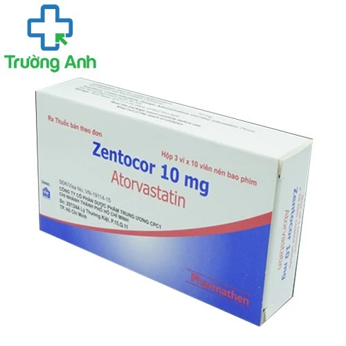 Zentocor 10mg Pharmathen - Thuốc điều trị tăng cholesterol máu